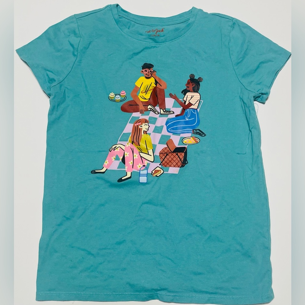 Cat & Jack turquoise youth large shirt